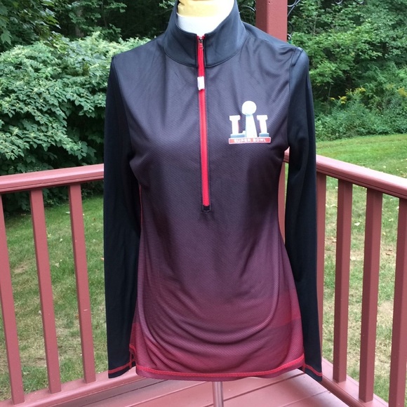 NFL medium black combo L/S half zip tee - Picture 1 of 8